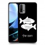 דגים כיסוי מגן קשיח בעיצוב אישי עם השם שלך ל Xiaomi Redmi 9T יחידה אחת סקרין מובייל