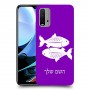 דגים כיסוי מגן קשיח בעיצוב אישי עם השם שלך ל Xiaomi Redmi 9T יחידה אחת סקרין מובייל