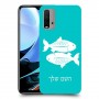 דגים כיסוי מגן קשיח בעיצוב אישי עם השם שלך ל Xiaomi Redmi 9T יחידה אחת סקרין מובייל
