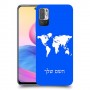 מפת העולם כיסוי מגן קשיח בעיצוב אישי עם השם שלך ל Xiaomi Redmi Note 10 5G יחידה אחת סקרין מובייל