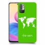 מפת העולם כיסוי מגן קשיח בעיצוב אישי עם השם שלך ל Xiaomi Redmi Note 10 5G יחידה אחת סקרין מובייל