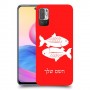 דגים כיסוי מגן קשיח בעיצוב אישי עם השם שלך ל Xiaomi Redmi Note 10 5G יחידה אחת סקרין מובייל