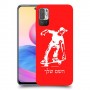ילד סקייטבורד כיסוי מגן קשיח בעיצוב אישי עם השם שלך ל Xiaomi Redmi Note 10 5G יחידה אחת סקרין מובייל
