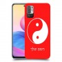 סמל יינג יאנג - סין כיסוי מגן קשיח בעיצוב אישי עם השם שלך ל Xiaomi Redmi Note 10 5G יחידה אחת סקרין מובייל