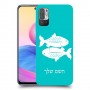 דגים כיסוי מגן קשיח בעיצוב אישי עם השם שלך ל Xiaomi Redmi Note 10 5G יחידה אחת סקרין מובייל