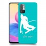 סקִי כיסוי מגן קשיח בעיצוב אישי עם השם שלך ל Xiaomi Redmi Note 10 5G יחידה אחת סקרין מובייל