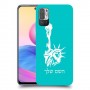 פסל החירות כיסוי מגן קשיח בעיצוב אישי עם השם שלך ל Xiaomi Redmi Note 10 5G יחידה אחת סקרין מובייל
