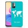 מפת העולם כיסוי מגן קשיח בעיצוב אישי עם השם שלך ל Xiaomi Redmi Note 10 5G יחידה אחת סקרין מובייל