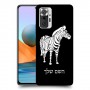זברה כיסוי מגן קשיח בעיצוב אישי עם השם שלך ל Xiaomi Redmi Note 10 Pro יחידה אחת סקרין מובייל