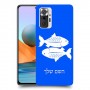 דגים כיסוי מגן קשיח בעיצוב אישי עם השם שלך ל Xiaomi Redmi Note 10 Pro יחידה אחת סקרין מובייל