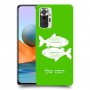 דגים כיסוי מגן קשיח בעיצוב אישי עם השם שלך ל Xiaomi Redmi Note 10 Pro יחידה אחת סקרין מובייל