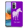 זברה כיסוי מגן קשיח בעיצוב אישי עם השם שלך ל Xiaomi Redmi Note 10 Pro יחידה אחת סקרין מובייל