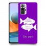 דגים כיסוי מגן קשיח בעיצוב אישי עם השם שלך ל Xiaomi Redmi Note 10 Pro יחידה אחת סקרין מובייל