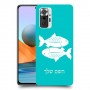 דגים כיסוי מגן קשיח בעיצוב אישי עם השם שלך ל Xiaomi Redmi Note 10 Pro יחידה אחת סקרין מובייל