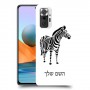 זברה כיסוי מגן קשיח בעיצוב אישי עם השם שלך ל Xiaomi Redmi Note 10 Pro יחידה אחת סקרין מובייל