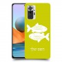דגים כיסוי מגן קשיח בעיצוב אישי עם השם שלך ל Xiaomi Redmi Note 10 Pro יחידה אחת סקרין מובייל