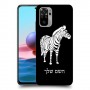 זברה כיסוי מגן קשיח בעיצוב אישי עם השם שלך ל Xiaomi Redmi Note 10 יחידה אחת סקרין מובייל