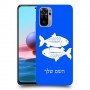 דגים כיסוי מגן קשיח בעיצוב אישי עם השם שלך ל Xiaomi Redmi Note 10 יחידה אחת סקרין מובייל