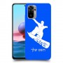 סנובורד כיסוי מגן קשיח בעיצוב אישי עם השם שלך ל Xiaomi Redmi Note 10 יחידה אחת סקרין מובייל