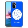 כדורעף - כדור כיסוי מגן קשיח בעיצוב אישי עם השם שלך ל Xiaomi Redmi Note 10 יחידה אחת סקרין מובייל