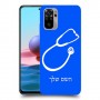רופא סטטוסקופ כיסוי מגן קשיח בעיצוב אישי עם השם שלך ל Xiaomi Redmi Note 10 יחידה אחת סקרין מובייל