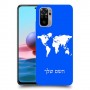 מפת העולם כיסוי מגן קשיח בעיצוב אישי עם השם שלך ל Xiaomi Redmi Note 10 יחידה אחת סקרין מובייל