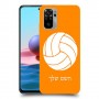 כדורעף - כדור כיסוי מגן קשיח בעיצוב אישי עם השם שלך ל Xiaomi Redmi Note 10 יחידה אחת סקרין מובייל