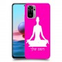 יוגה כיסוי מגן קשיח בעיצוב אישי עם השם שלך ל Xiaomi Redmi Note 10 יחידה אחת סקרין מובייל
