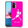 שחקן טניס כיסוי מגן קשיח בעיצוב אישי עם השם שלך ל Xiaomi Redmi Note 10 יחידה אחת סקרין מובייל