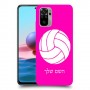 כדורעף - כדור כיסוי מגן קשיח בעיצוב אישי עם השם שלך ל Xiaomi Redmi Note 10 יחידה אחת סקרין מובייל