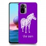 זברה כיסוי מגן קשיח בעיצוב אישי עם השם שלך ל Xiaomi Redmi Note 10 יחידה אחת סקרין מובייל