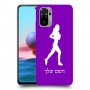 ג'וגלין - אישה כיסוי מגן קשיח בעיצוב אישי עם השם שלך ל Xiaomi Redmi Note 10 יחידה אחת סקרין מובייל