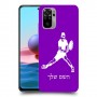 שחקן טניס כיסוי מגן קשיח בעיצוב אישי עם השם שלך ל Xiaomi Redmi Note 10 יחידה אחת סקרין מובייל