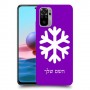 שלג כיסוי מגן קשיח בעיצוב אישי עם השם שלך ל Xiaomi Redmi Note 10 יחידה אחת סקרין מובייל
