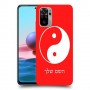 סמל יינג יאנג - סין כיסוי מגן קשיח בעיצוב אישי עם השם שלך ל Xiaomi Redmi Note 10 יחידה אחת סקרין מובייל