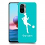 כדורגל - אישה כיסוי מגן קשיח בעיצוב אישי עם השם שלך ל Xiaomi Redmi Note 10 יחידה אחת סקרין מובייל