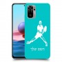 שחקן טניס כיסוי מגן קשיח בעיצוב אישי עם השם שלך ל Xiaomi Redmi Note 10 יחידה אחת סקרין מובייל