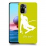 סקִי כיסוי מגן קשיח בעיצוב אישי עם השם שלך ל Xiaomi Redmi Note 10 יחידה אחת סקרין מובייל