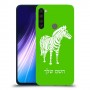 זברה כיסוי מגן קשיח בעיצוב אישי עם השם שלך ל Xiaomi Redmi Note 8 יחידה אחת סקרין מובייל
