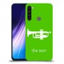 חצוצרה כיסוי מגן קשיח בעיצוב אישי עם השם שלך ל Xiaomi Redmi Note 8 יחידה אחת סקרין מובייל