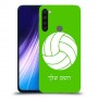 כדורעף - כדור כיסוי מגן קשיח בעיצוב אישי עם השם שלך ל Xiaomi Redmi Note 8 יחידה אחת סקרין מובייל