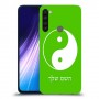 סמל יינג יאנג - סין כיסוי מגן קשיח בעיצוב אישי עם השם שלך ל Xiaomi Redmi Note 8 יחידה אחת סקרין מובייל