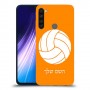 כדורעף - כדור כיסוי מגן קשיח בעיצוב אישי עם השם שלך ל Xiaomi Redmi Note 8 יחידה אחת סקרין מובייל