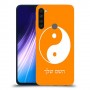 סמל יינג יאנג - סין כיסוי מגן קשיח בעיצוב אישי עם השם שלך ל Xiaomi Redmi Note 8 יחידה אחת סקרין מובייל