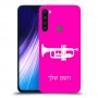 חצוצרה כיסוי מגן קשיח בעיצוב אישי עם השם שלך ל Xiaomi Redmi Note 8 יחידה אחת סקרין מובייל