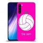 כדורעף - כדור כיסוי מגן קשיח בעיצוב אישי עם השם שלך ל Xiaomi Redmi Note 8 יחידה אחת סקרין מובייל