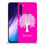 עץ כיסוי מגן קשיח בעיצוב אישי עם השם שלך ל Xiaomi Redmi Note 8 יחידה אחת סקרין מובייל