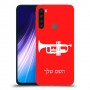 חצוצרה כיסוי מגן קשיח בעיצוב אישי עם השם שלך ל Xiaomi Redmi Note 8 יחידה אחת סקרין מובייל