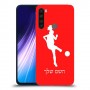 כדורגל - אישה כיסוי מגן קשיח בעיצוב אישי עם השם שלך ל Xiaomi Redmi Note 8 יחידה אחת סקרין מובייל