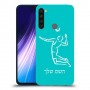 שחקן כדורעף כיסוי מגן קשיח בעיצוב אישי עם השם שלך ל Xiaomi Redmi Note 8 יחידה אחת סקרין מובייל